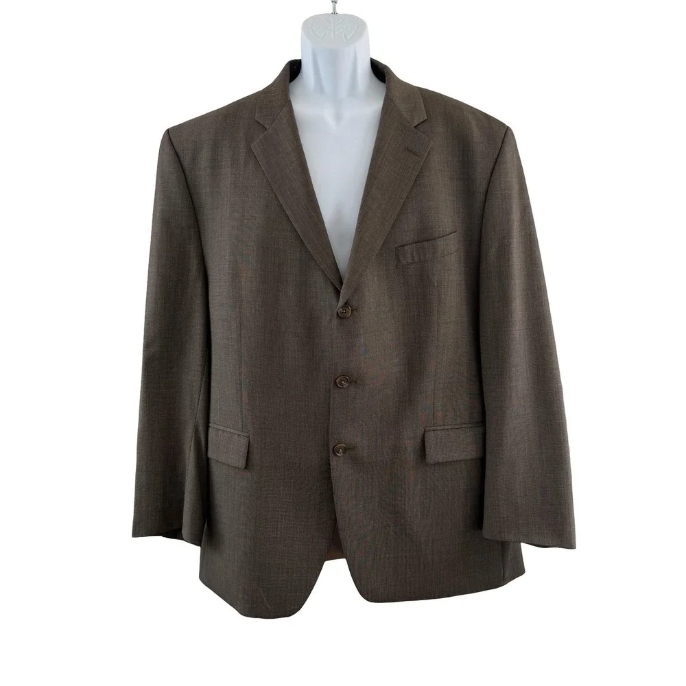 Vintage Chaps Ralph Lauren 2 Piece Suit Mens 46 Brown Wool 40x29 Canada 90s